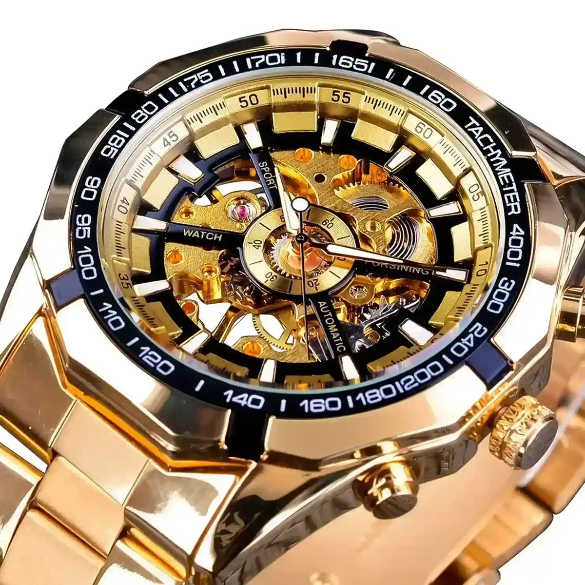Reloj Forsining Hombre Automático Dorado | FOR-1