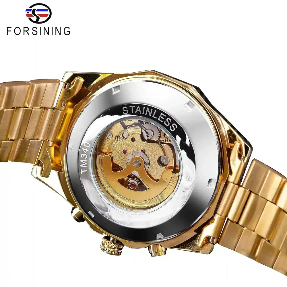 Reloj Forsining Hombre Automático Dorado | FOR-1
