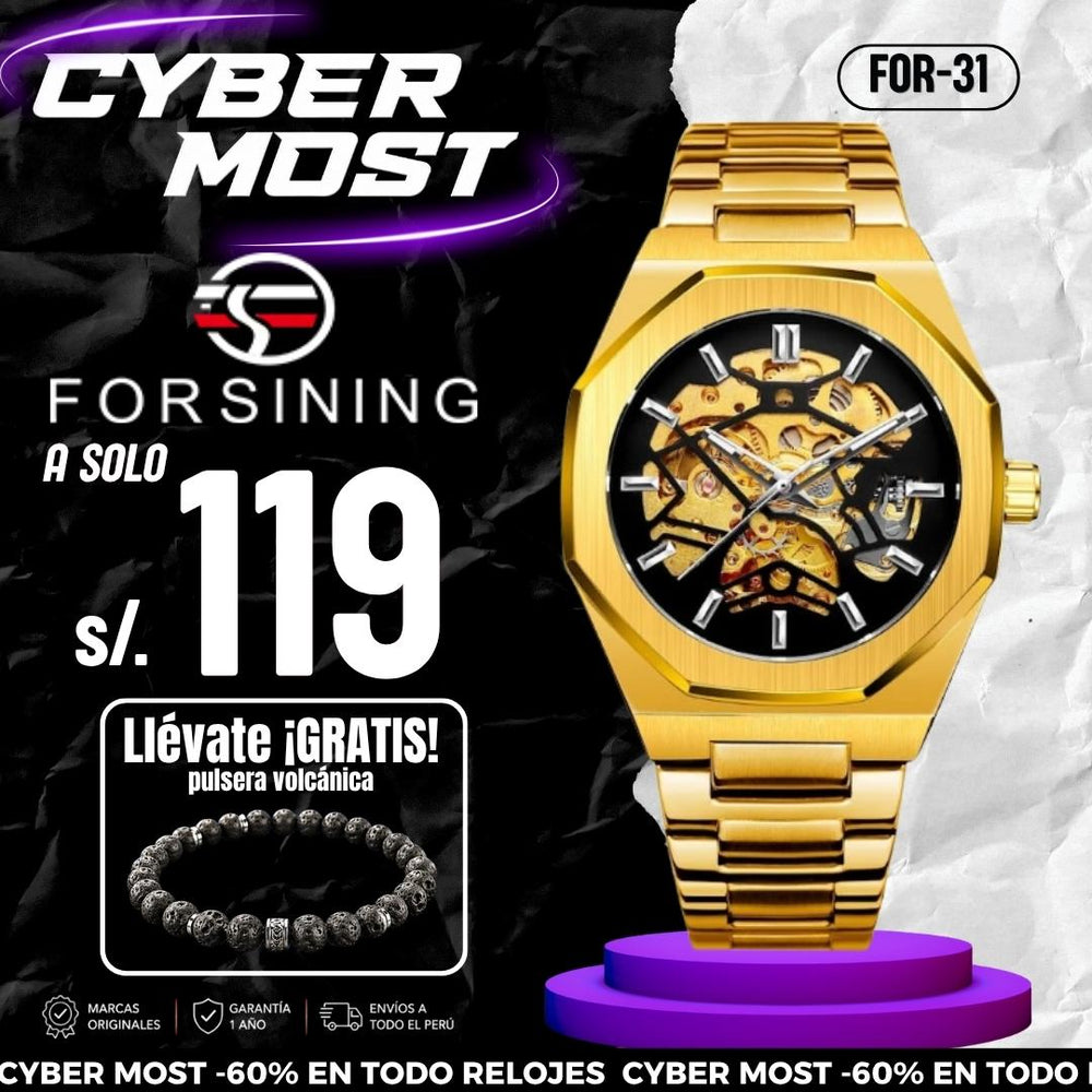 Reloj Forsining FOR-31 Hombre Automático Dorado