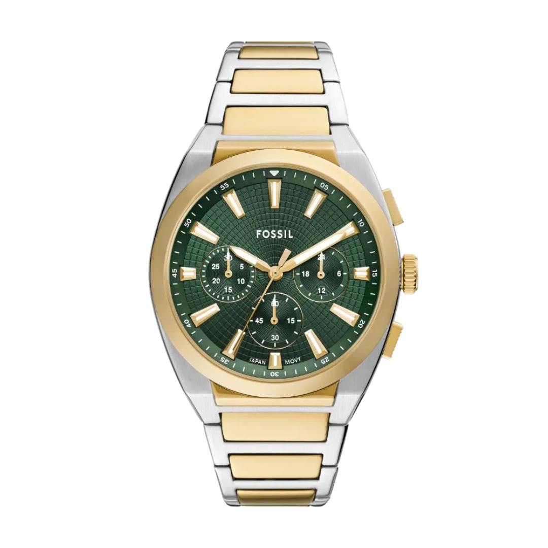 Reloj Fossil Everett FS6106 Hombre Acero Verde