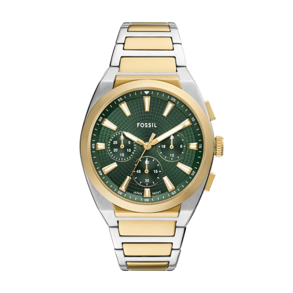 Fossil Everett FS6106 reloj cronógrafo para hombre con caja de acero y diseño elegante.