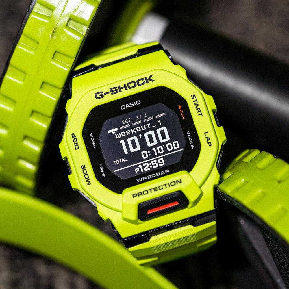 Reloj G-Shock GBD-200-9DR deportivo con funciones de entrenamiento.