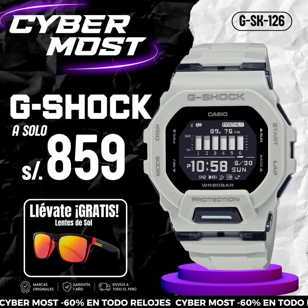 Reloj G-Shock GBD-200UU-9 Hombre Bluetooth Gris