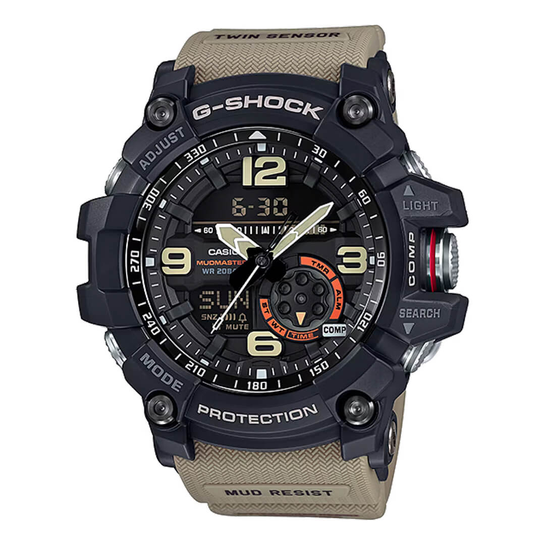 Reloj G-Shock Mudmaster GG-1000-1A5 negro con correa caqui para hombre