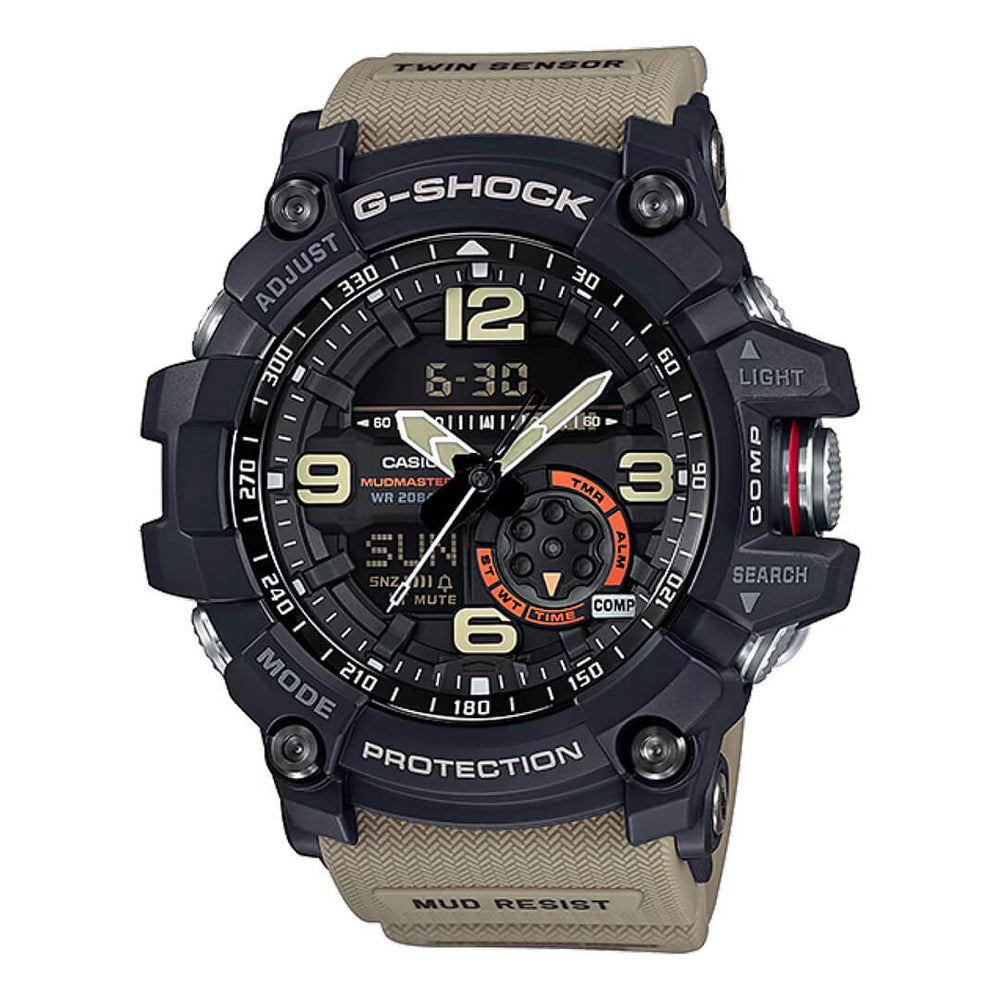 Reloj G-Shock Mudmaster GG-1000-1A5 negro con correa caqui para hombre