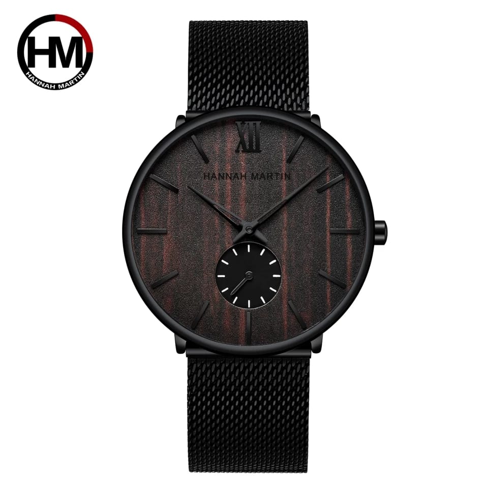 RELOJ HANNAH MARTIN NEGRO-MADERA HAN-4