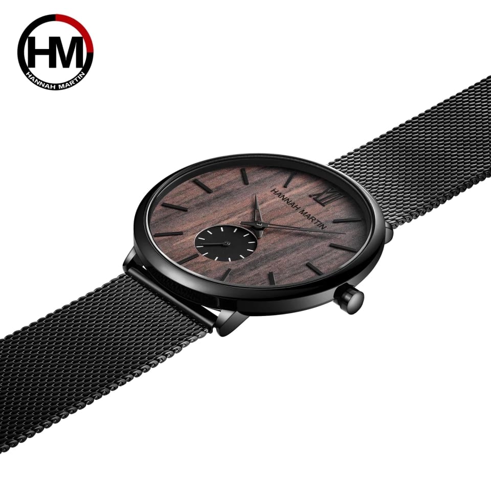 RELOJ HANNAH MARTIN NEGRO-MADERA HAN-4