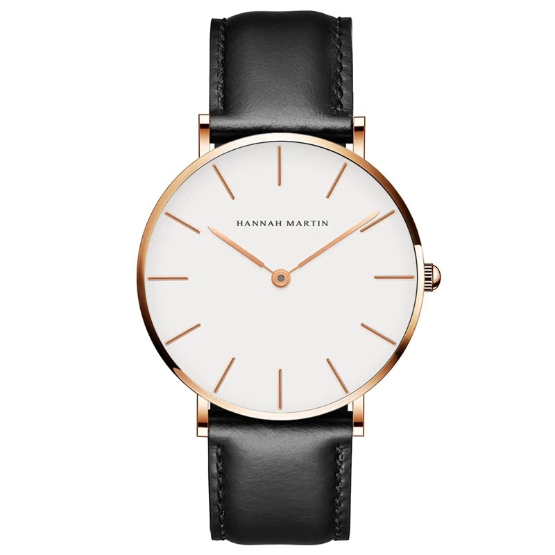 Reloj Hannah Martin Mujer Cuero Negro | HAN-M-10