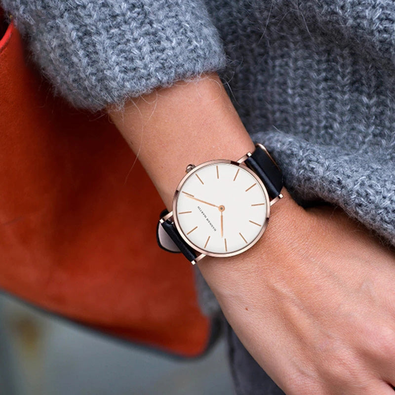 Reloj Hannah Martin HAN-M-10 Mujer Cuero Negro