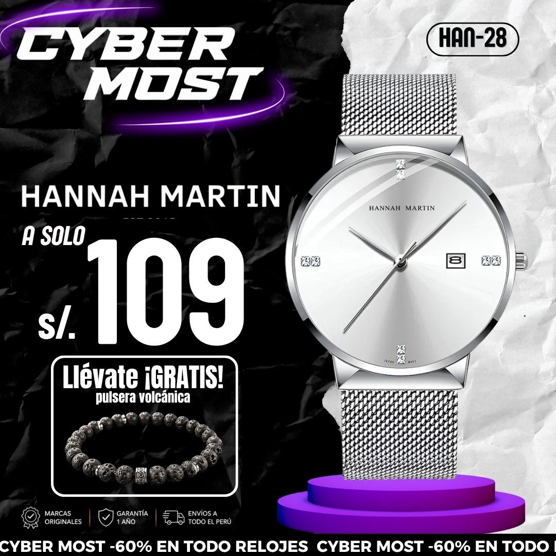 Reloj Hannah Martin HAN-28 Hombre Acero Blanco