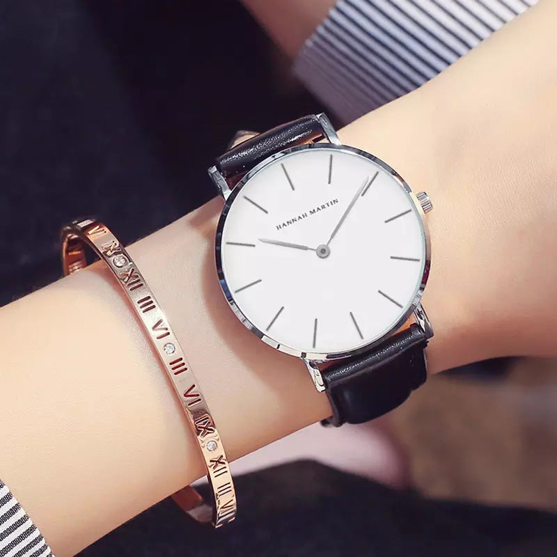 Reloj Hannah Martin Mujer Cuero Negro | HAN-M-11