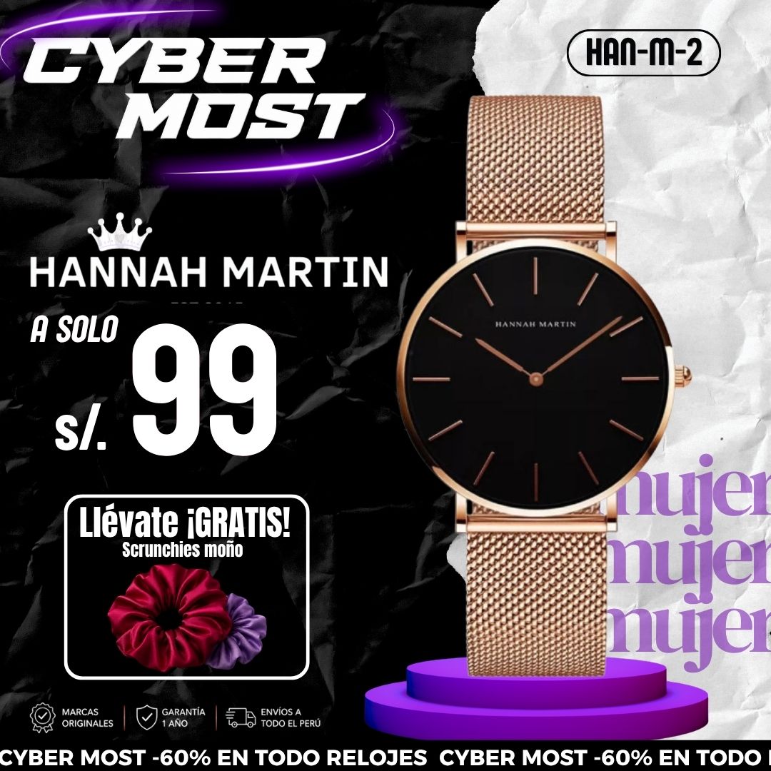 Reloj Hannah Martin HAN-M-2 Mujer Acero Oro Rosa