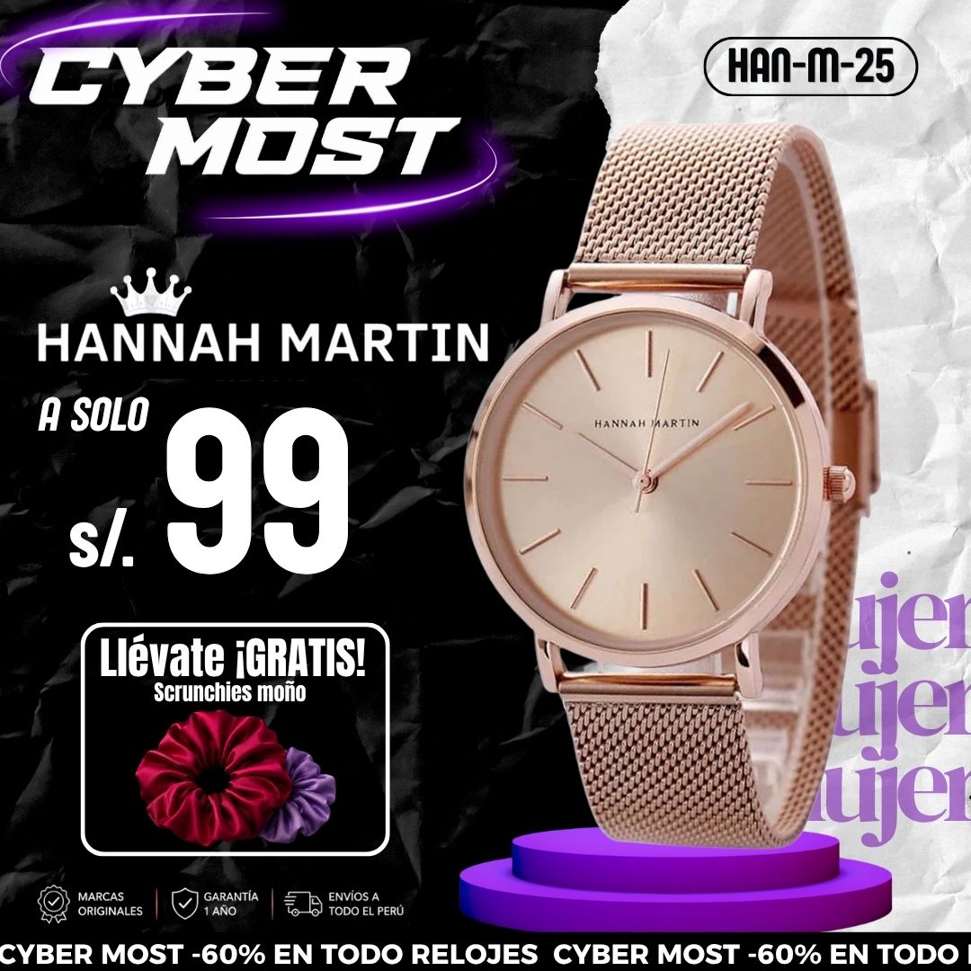 Reloj Hannah Martin HAN-M-25 Mujer Acero Oro Rosa