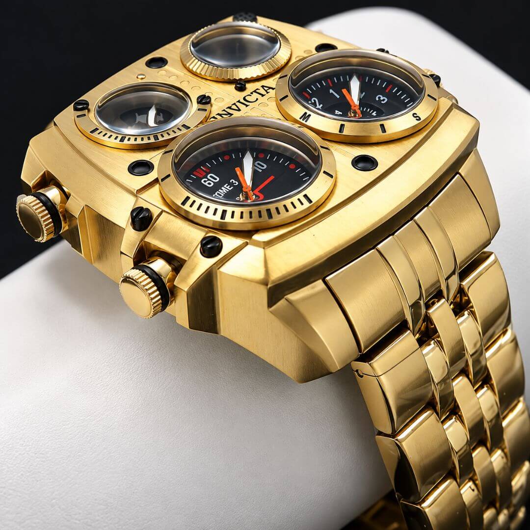Reloj Invicta Aviator 49604 Hombre Acero Dorado | INV-558