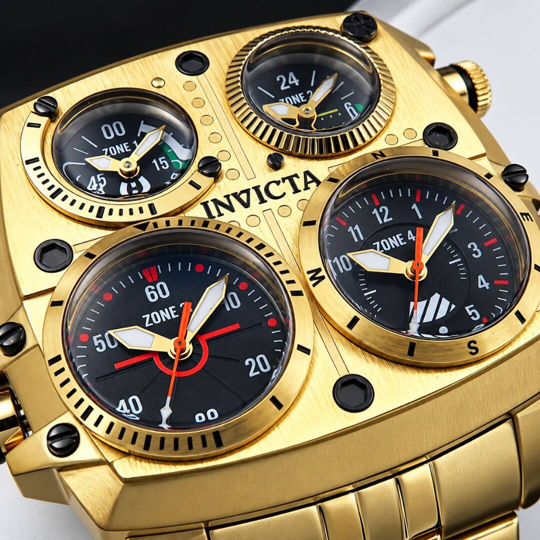 Reloj Invicta Aviator 49604 Hombre Acero Dorado | INV-558