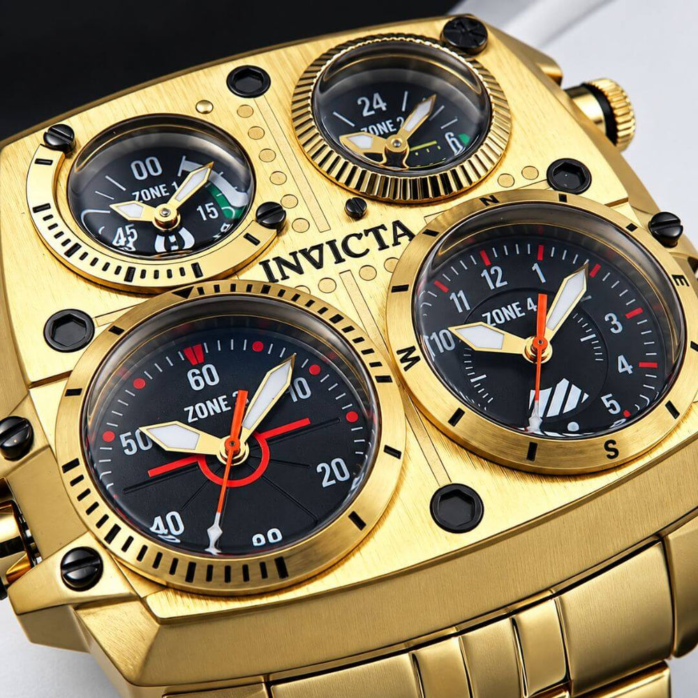 Reloj Invicta Aviator 49604 Hombre Acero Dorado | INV-558