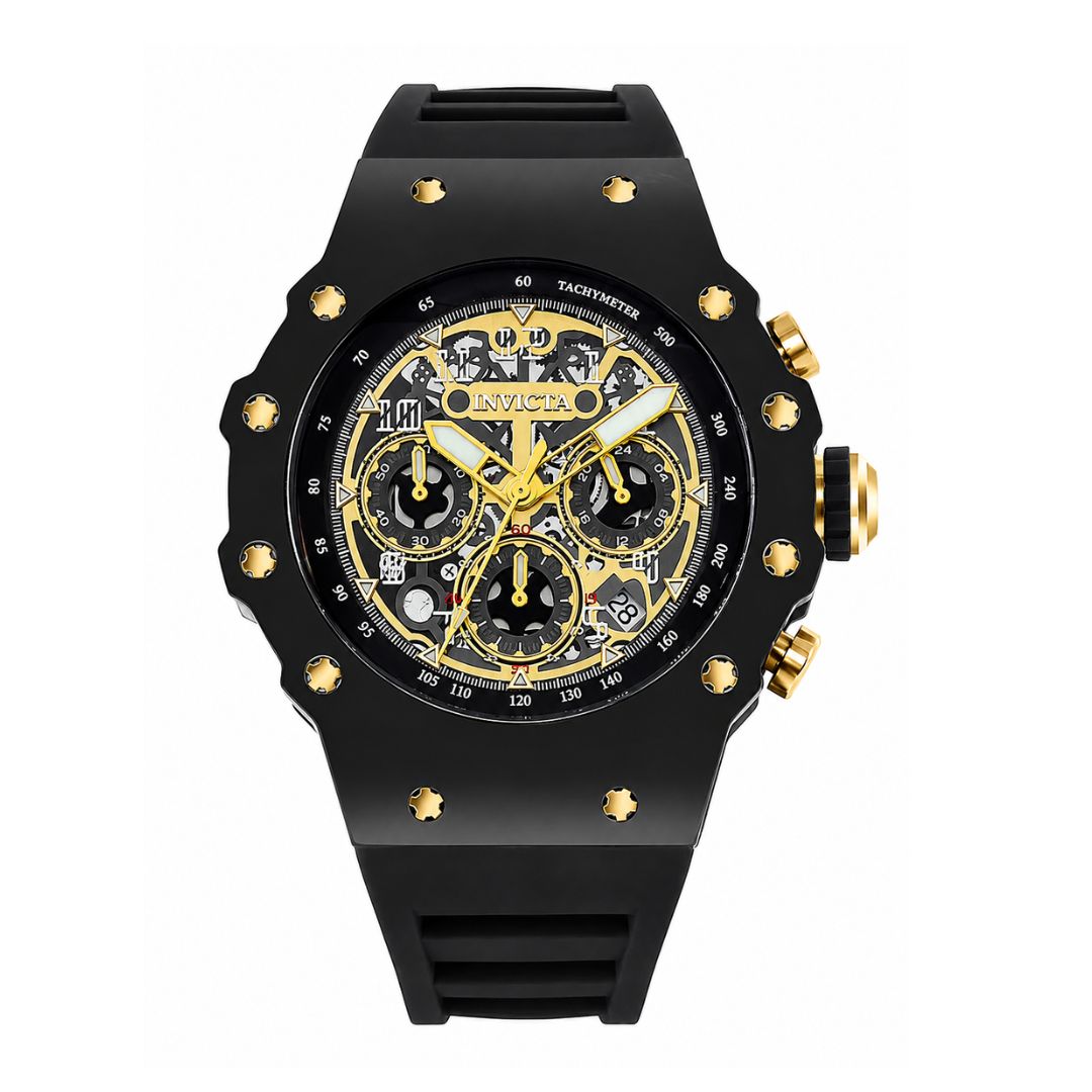 Reloj Invicta Racing 69650 negro y dorado 