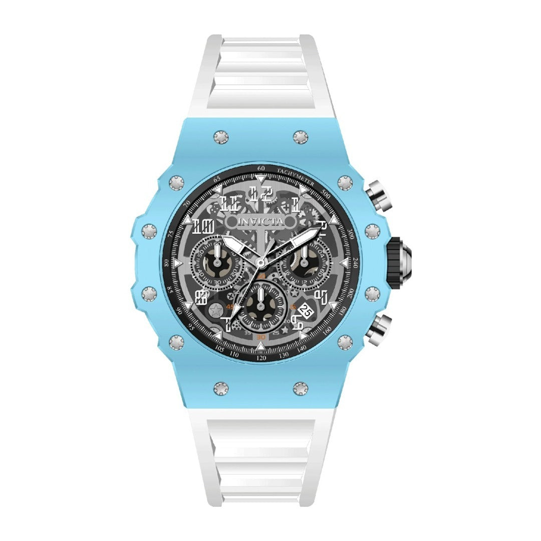 Reloj Invicta Racing 69673 hombre con correa de silicona negra.