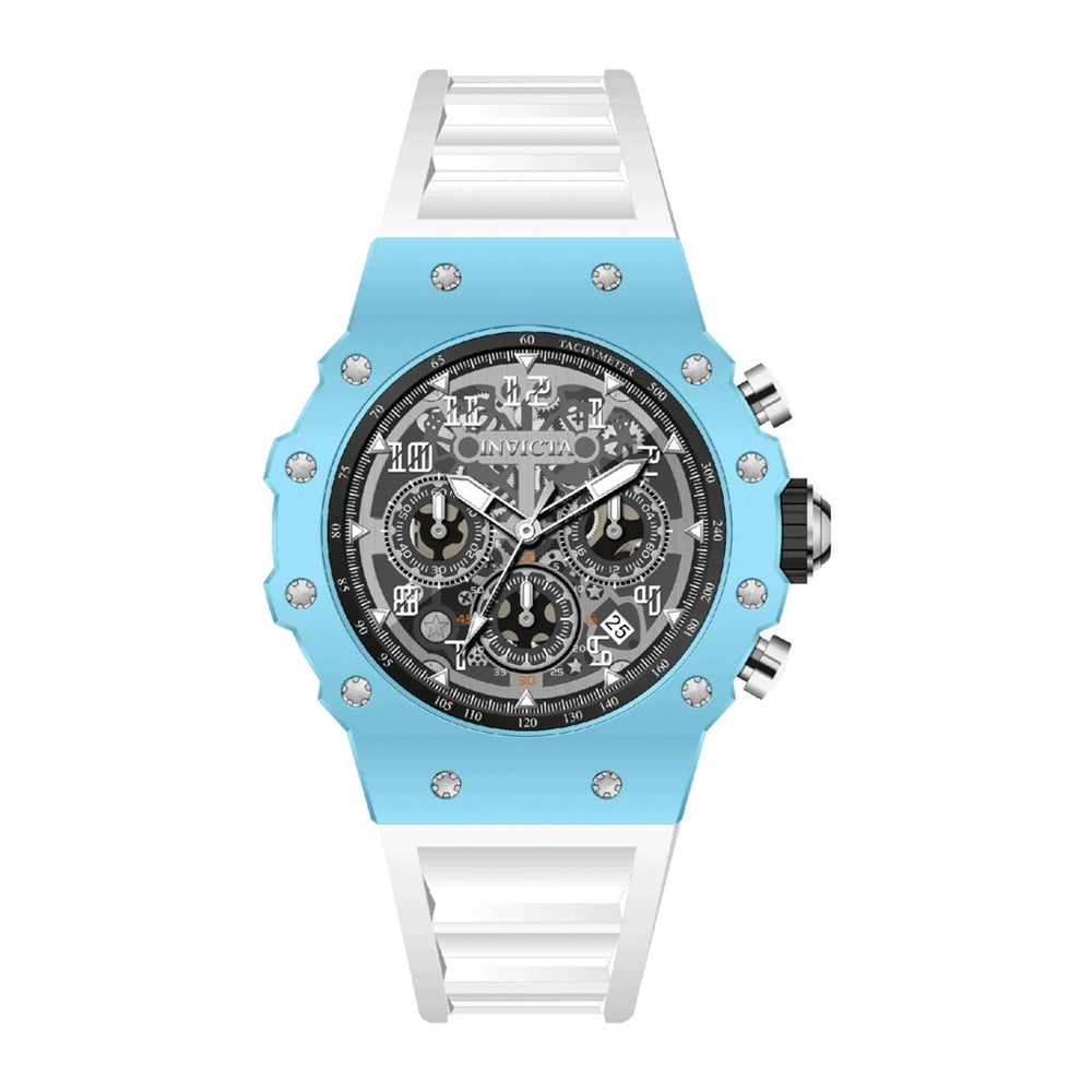 Reloj Invicta Racing 69673 hombre con correa de silicona negra.