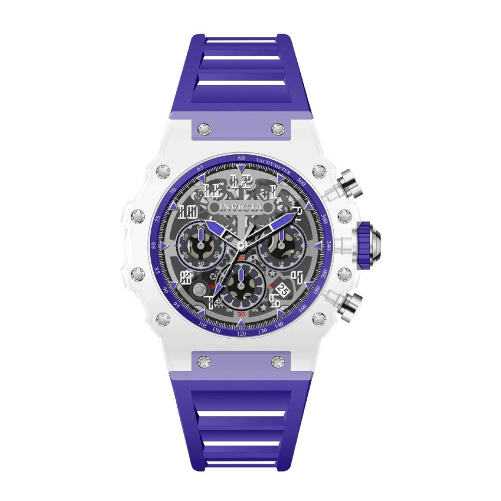 Reloj Invicta Racing 69683 hombre con correa de silicona morada.