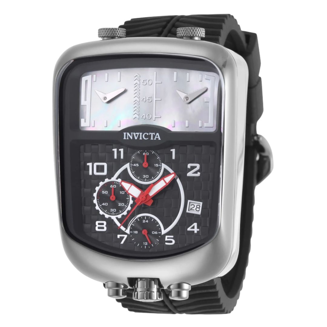 Reloj Invicta S1 Rally 29704 de silicona negra vista de catálogo.