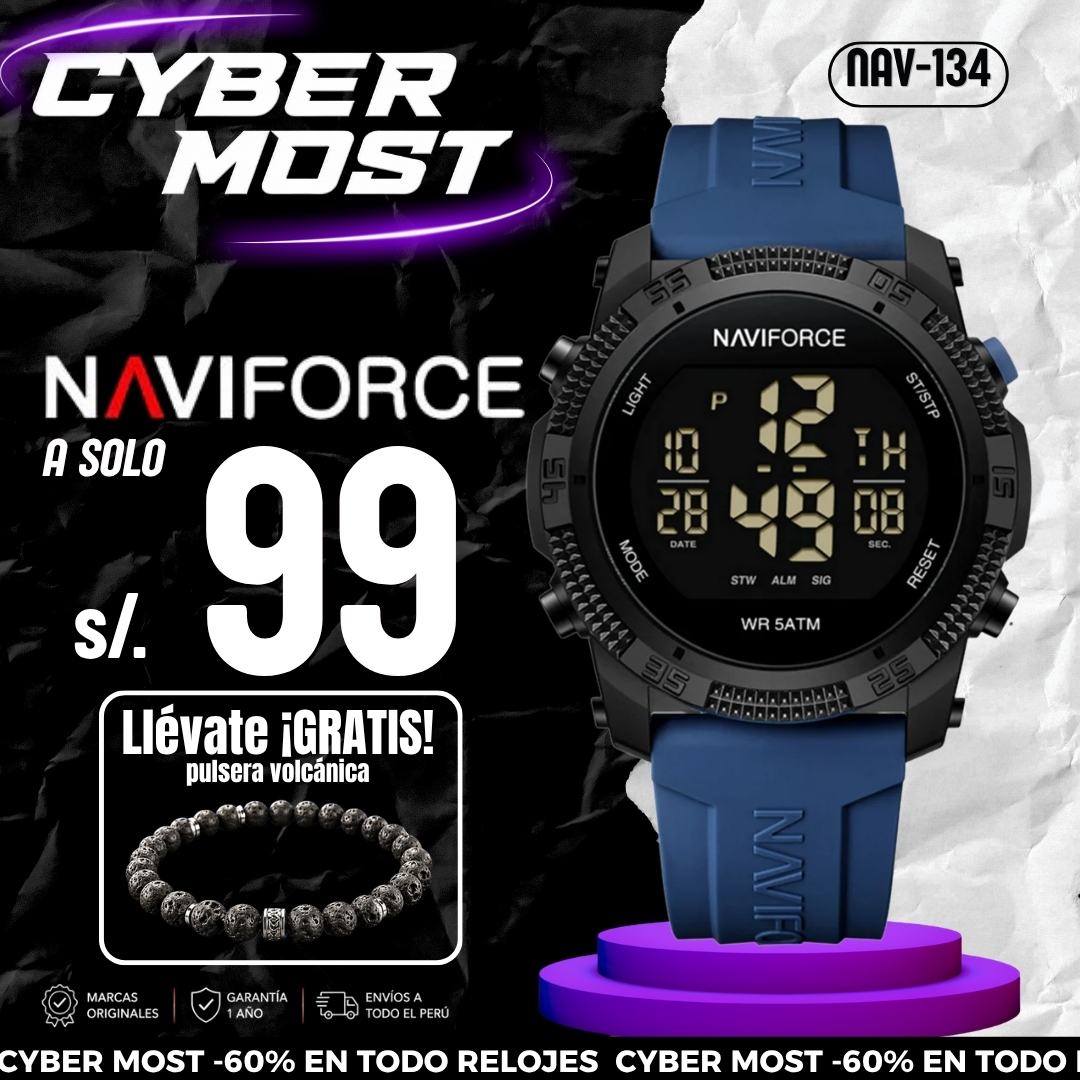 Reloj Naviforce Hombre Deportivo Azul | NAV-134