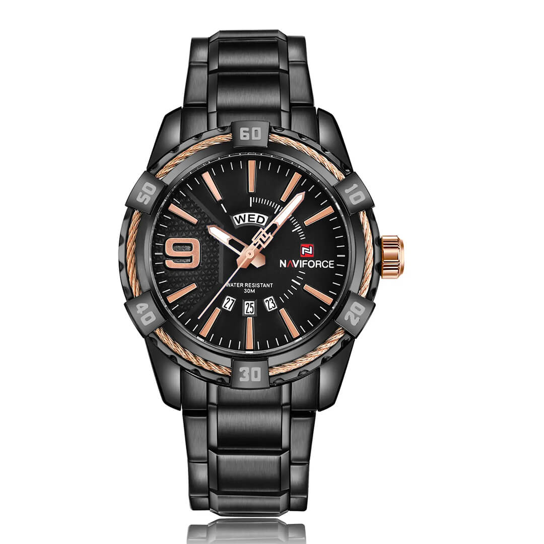 Reloj Naviforce Hombre Acero Negro | NAV-141