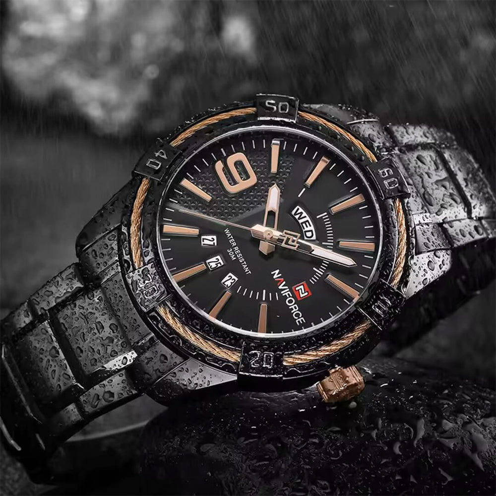Reloj Naviforce Hombre Acero Negro | NAV-141
