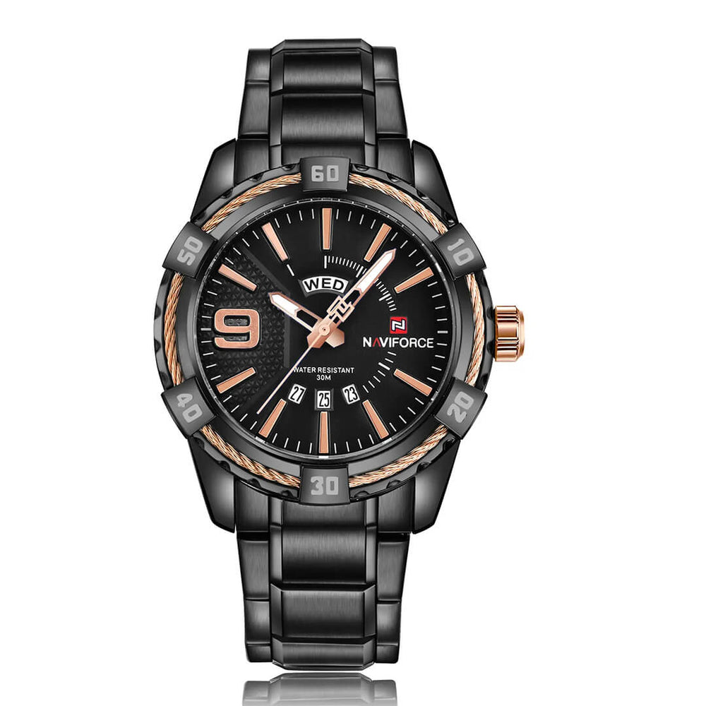 Reloj Naviforce Hombre Acero Negro | NAV-141