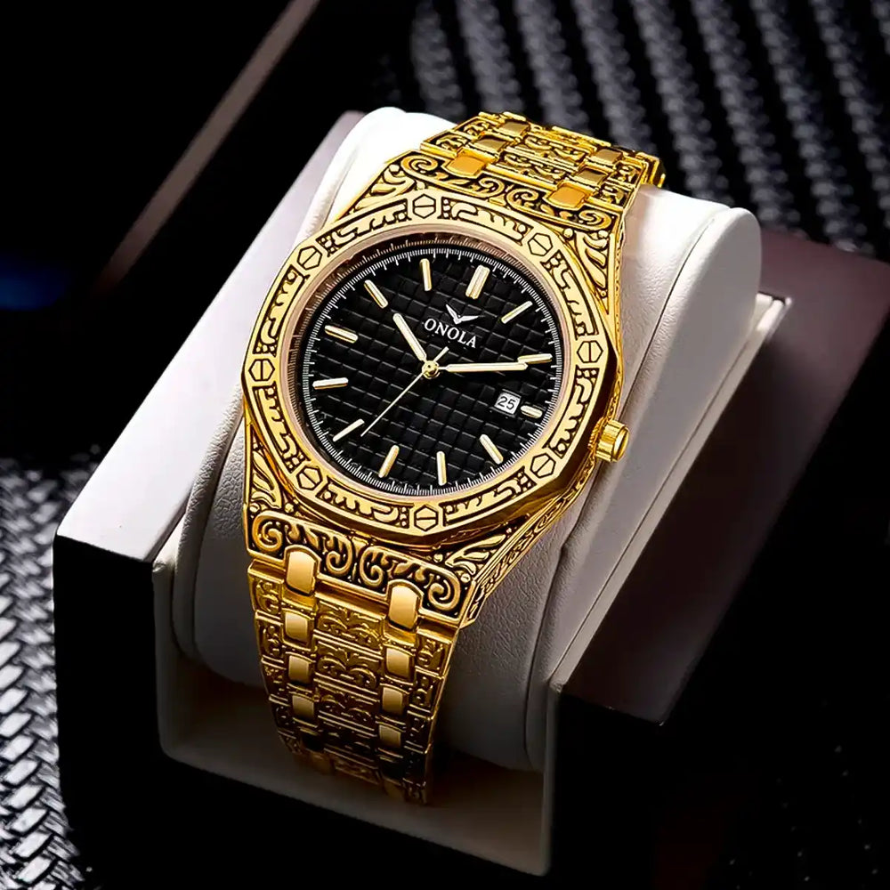 Reloj Onola Hombre Vintage Dorado | ONO-4