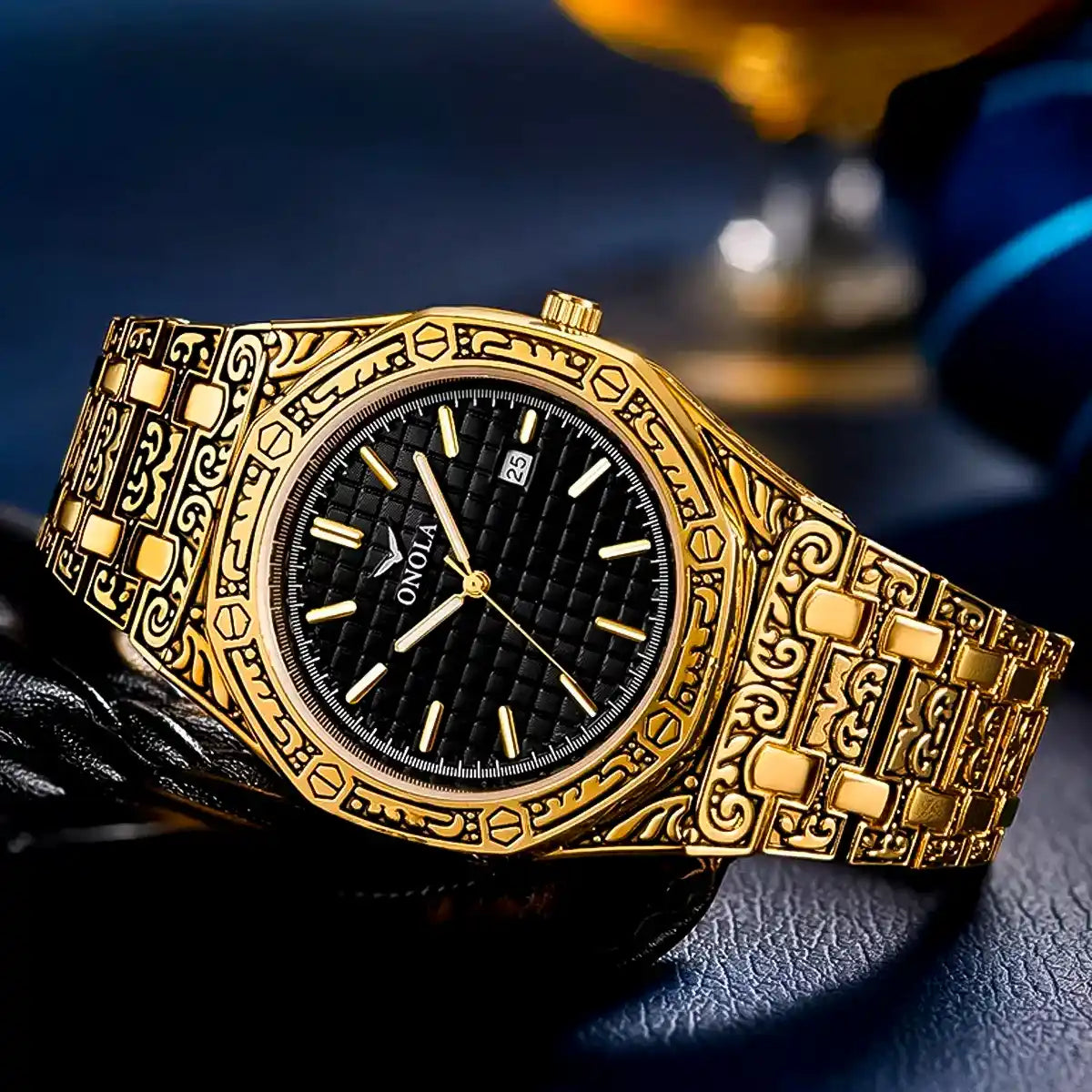 Reloj Onola Hombre Vintage Dorado | ONO-4
