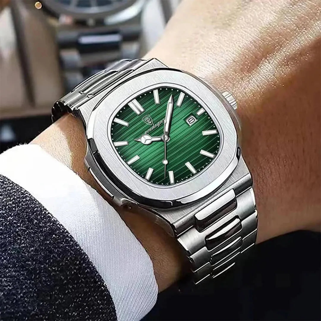 Reloj Poedagar Hombre Acero Plateado | POE-10