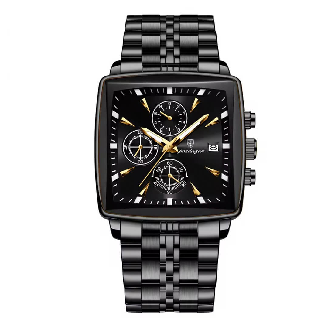 Reloj analógico Poedagar POE-27 con brazalete negro