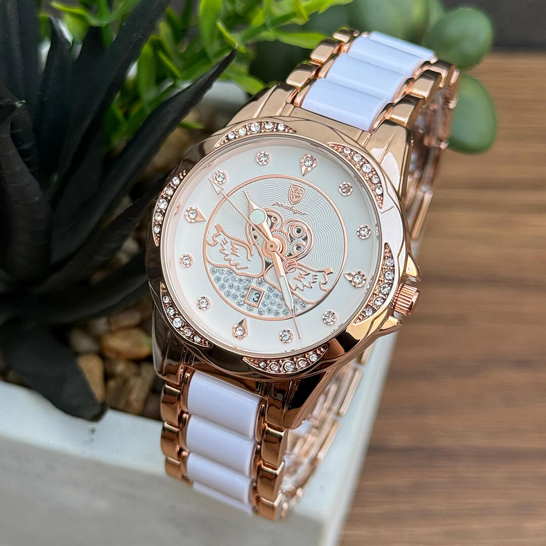 Reloj Poedagar POE-M-13 Mujer Acero Blanco