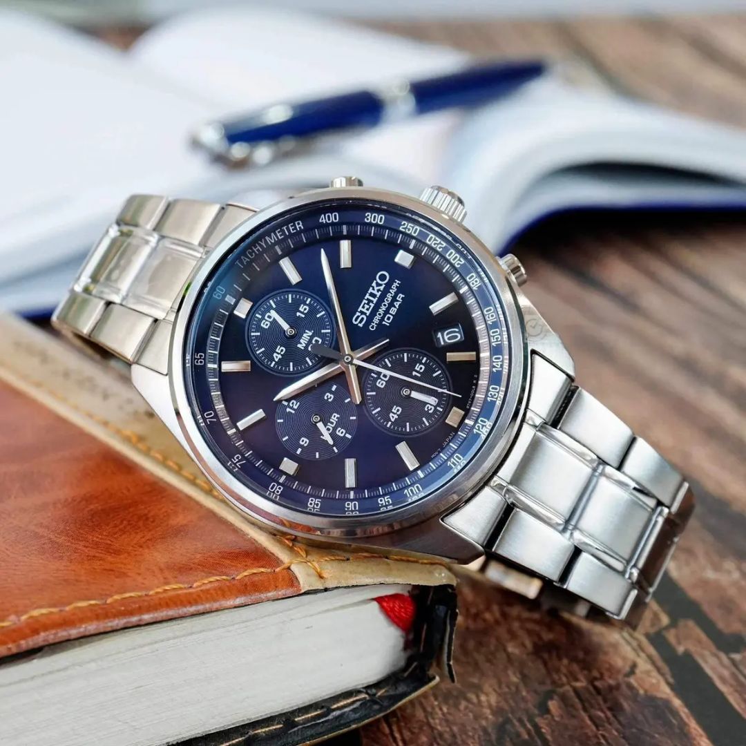 Reloj Seiko SSB377 Hombre Cronógrafo Acero Azul | SEI-42