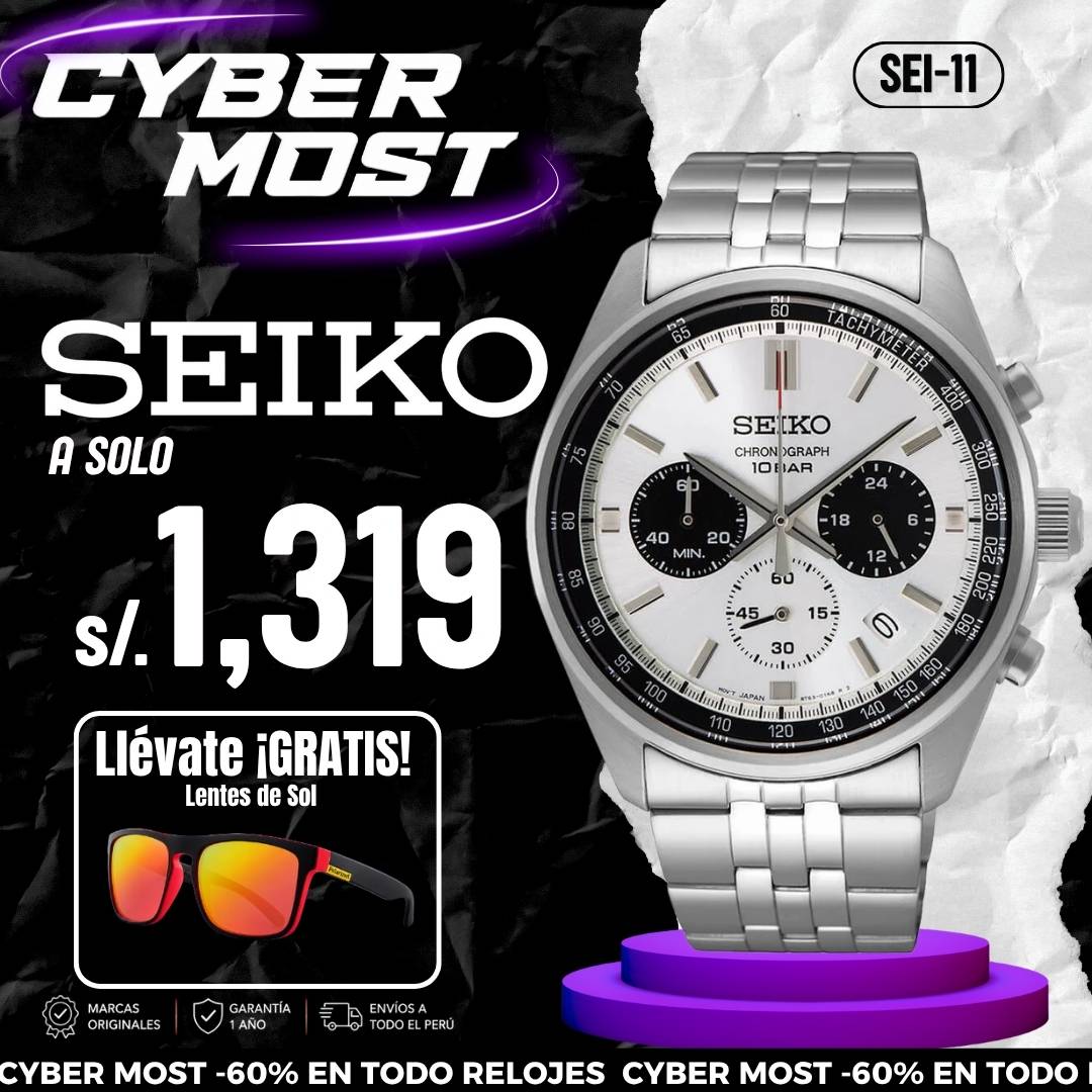 Reloj Seiko Essentials SSB425 Hombre Acero Blanco | SEI-11