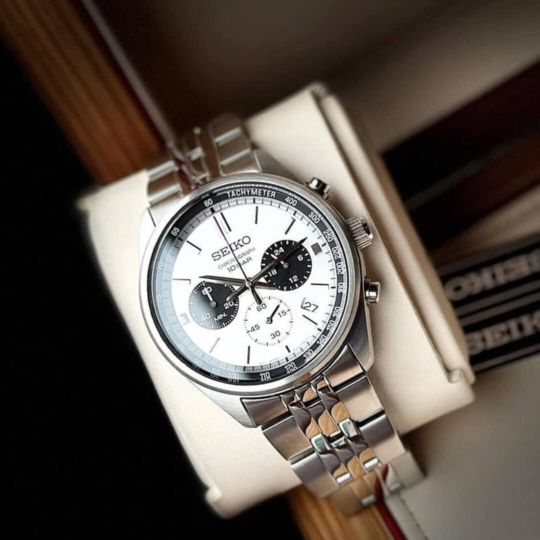 Reloj Seiko Essentials SSB425 Hombre Acero Blanco | SEI-11