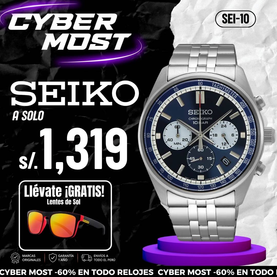 Reloj Seiko Essentials SSB427 Hombre Azul | SEI-10