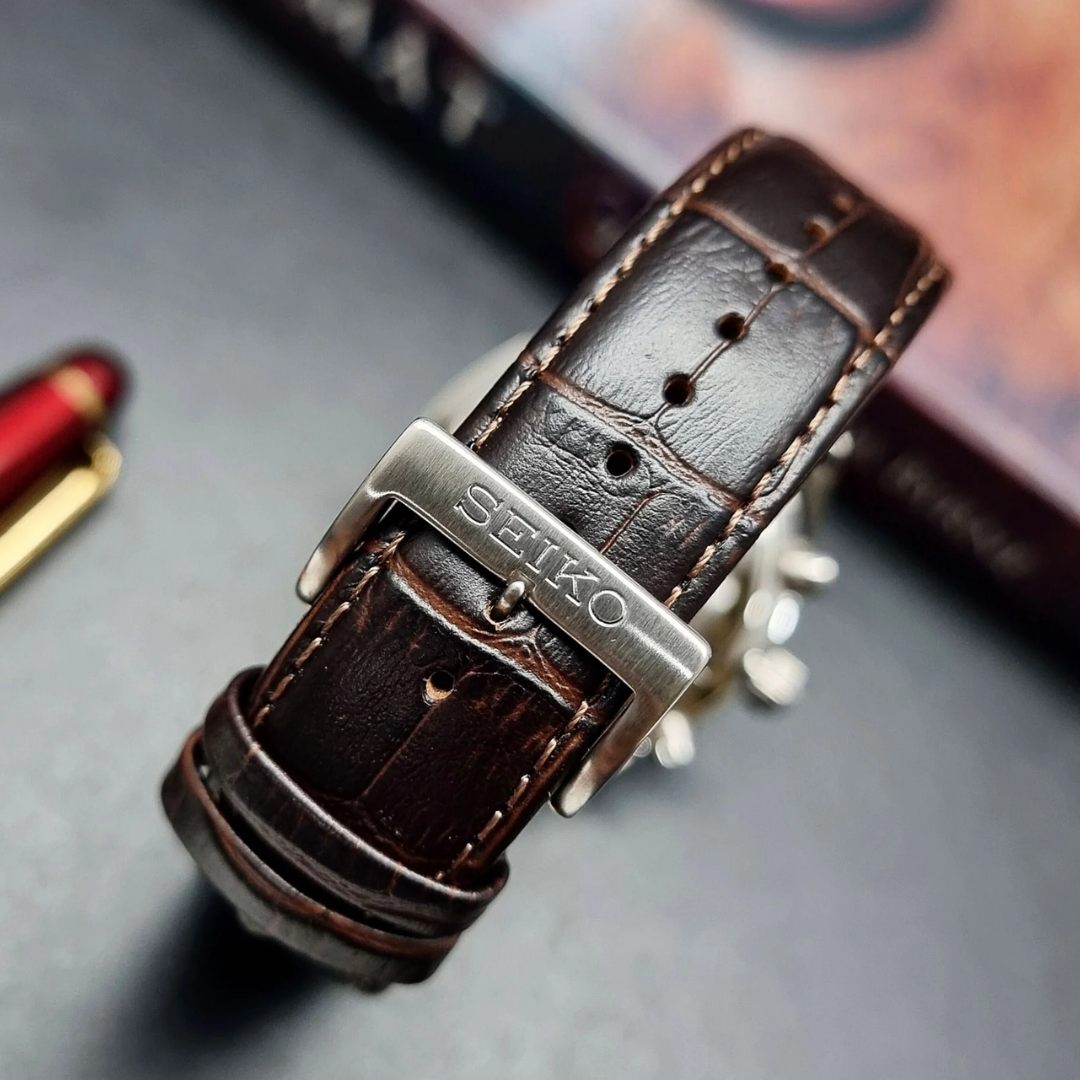 Reloj Seiko SSB385 Hombre Cronógrafo Cuero Verde | SEI-43