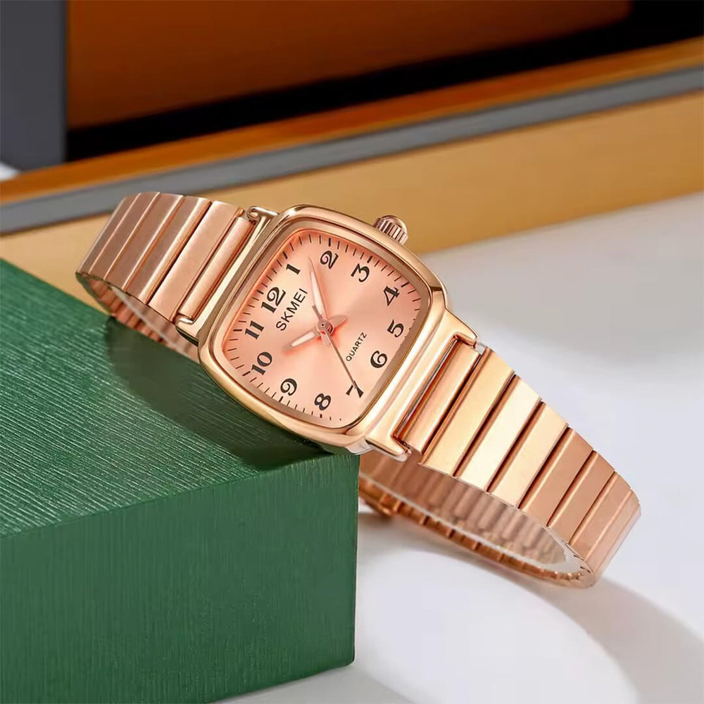Reloj Skmei Mujer Acero Oro Rosa | SKM-M-3