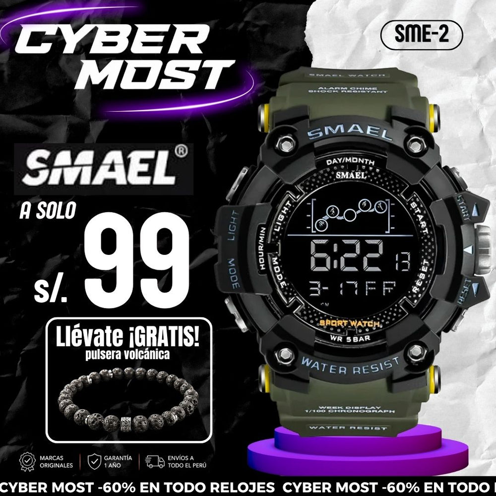 Reloj Smael SME-2 Hombre Deportivo Verde