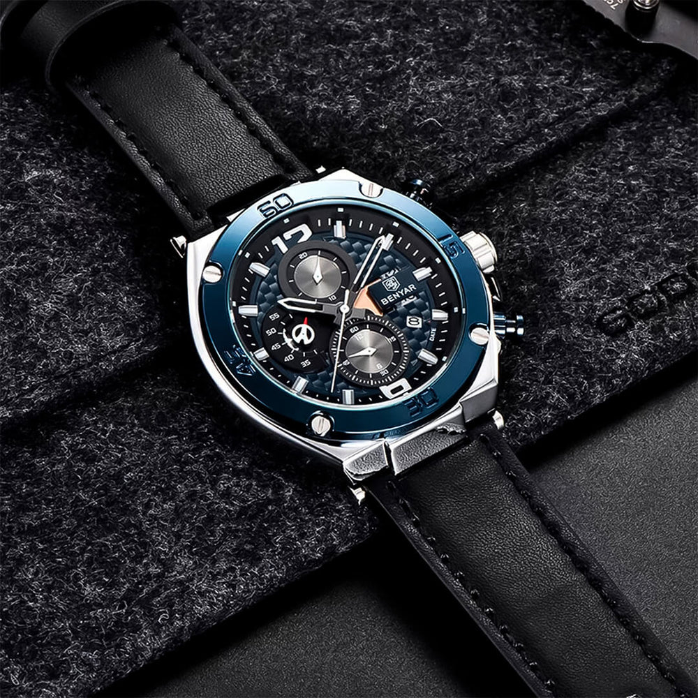 Reloj Benyar BEN-5 Hombre Cuero Negro