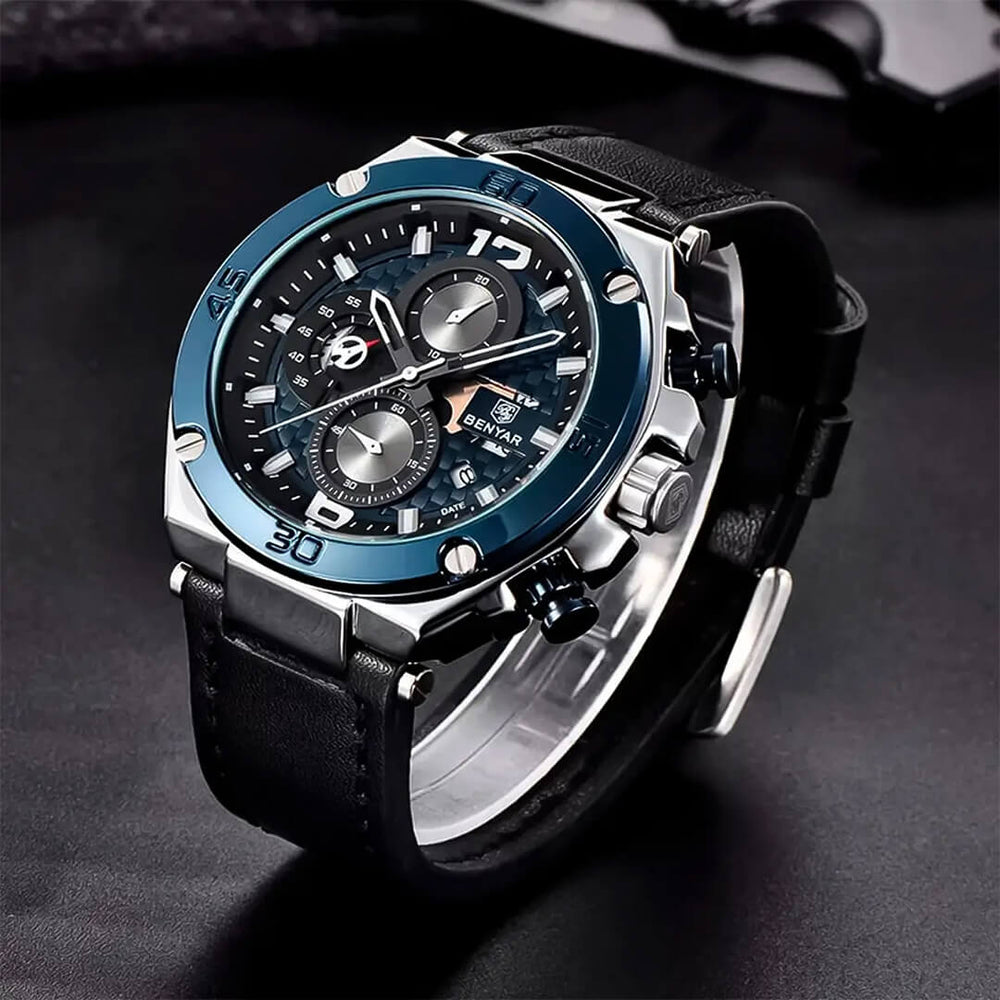 Reloj Benyar BEN-5 Hombre Cuero Negro