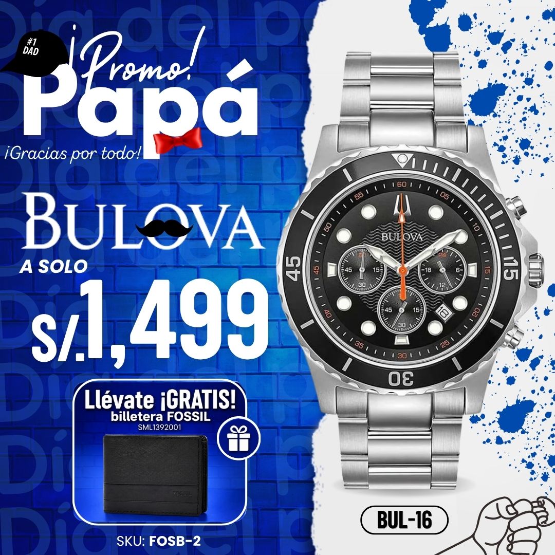 Reloj Bulova 98B326 Hombre Acero Plateado