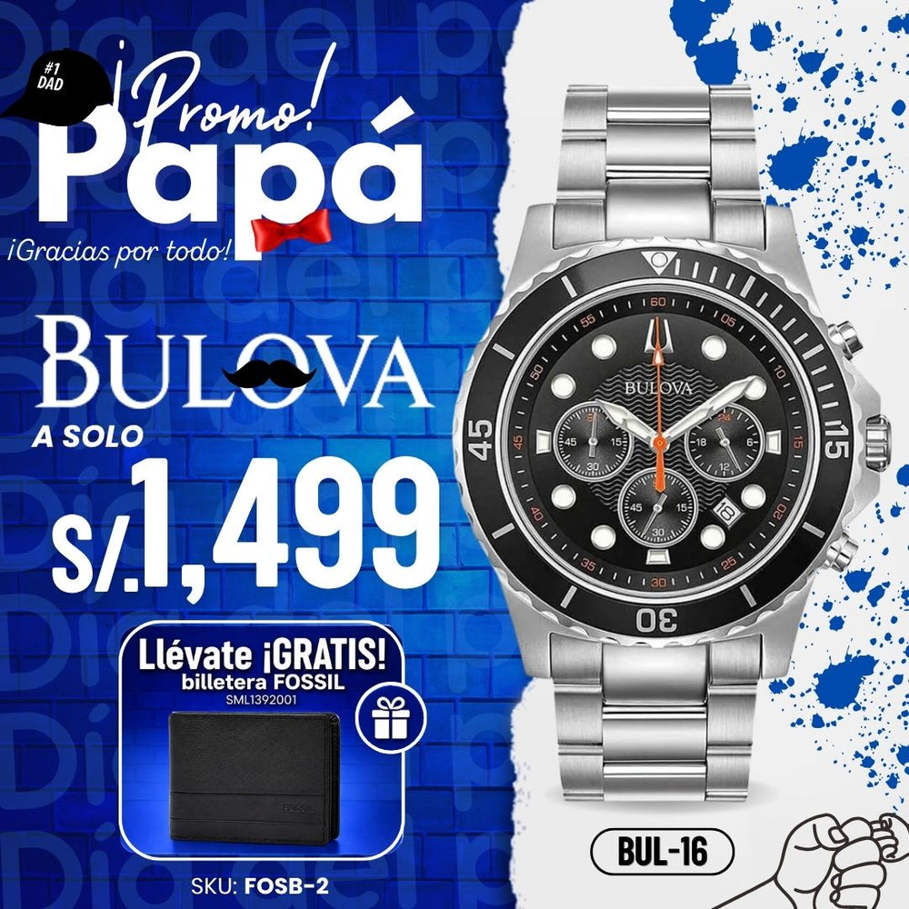 Reloj Bulova 98B326 Hombre Acero Plateado