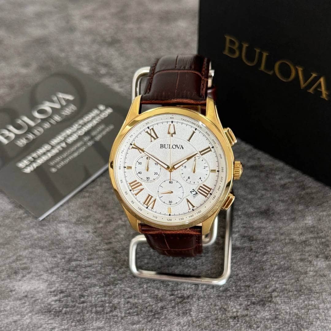 Reloj Bulova Wilton 97B169 Hombre Cuero Marron