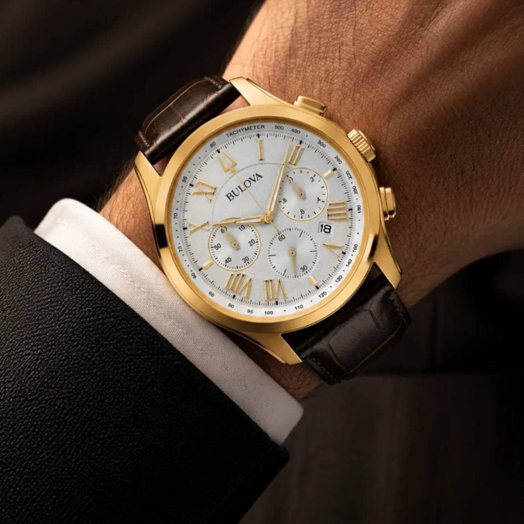 Reloj Bulova Wilton 97B169 Hombre Cuero Marron