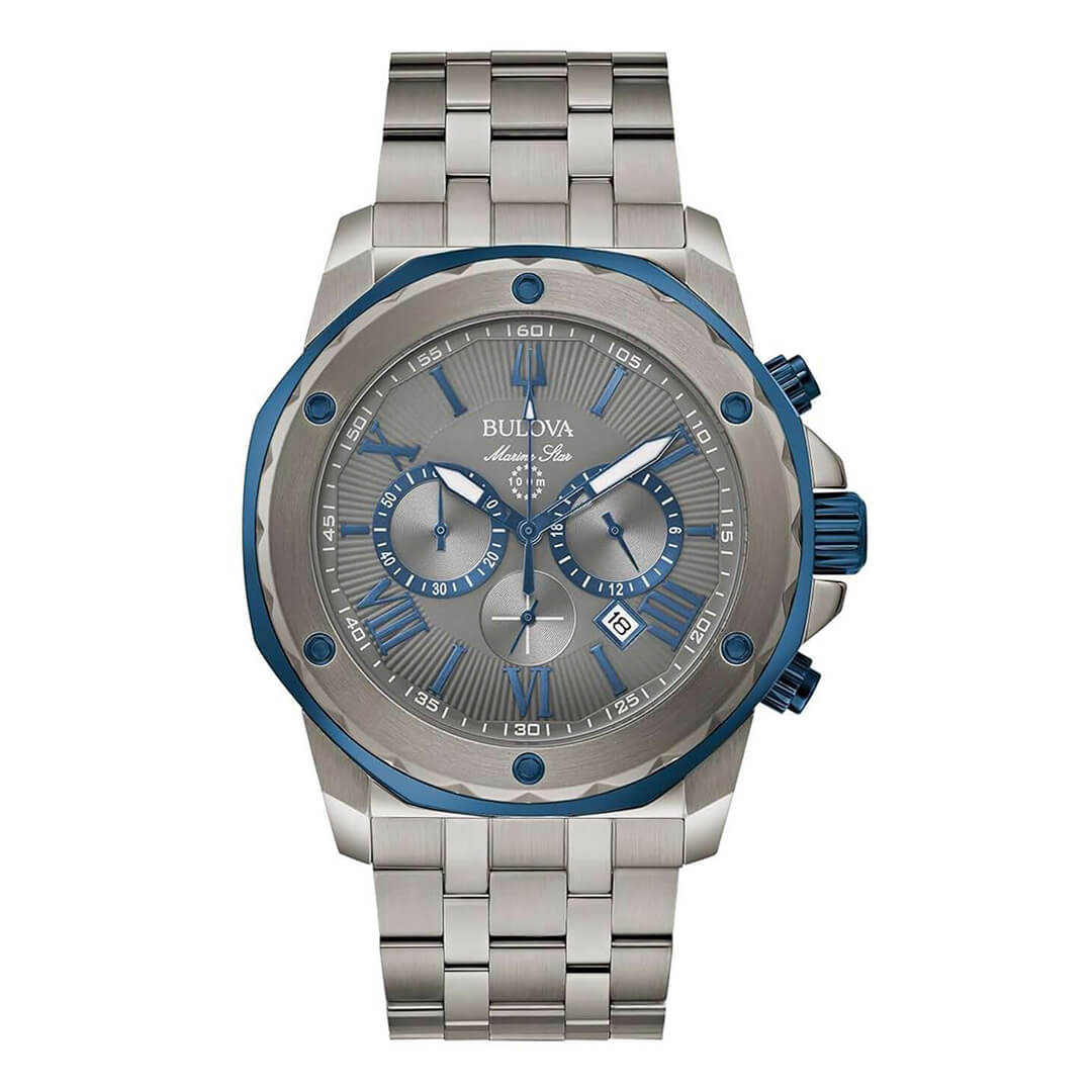 Reloj Bulova Marine Star 98B411 Hombre Acero Gris