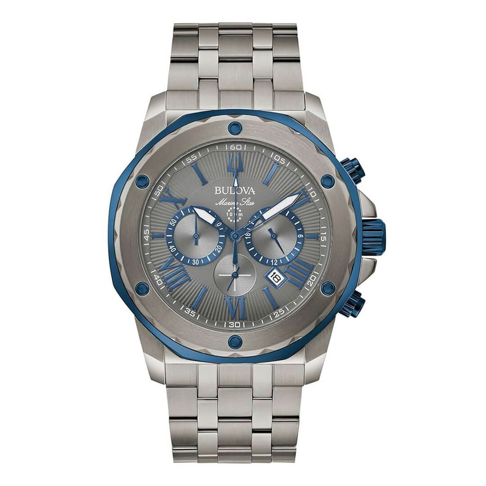 Reloj Bulova Marine Star 98B411 Hombre Acero Gris
