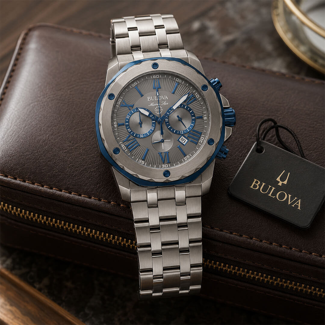 Reloj Bulova Marine Star 98B411 Hombre Acero Gris